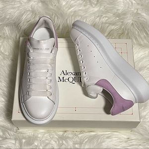 Alexander McQueen Womens Oversized Platform Sneakers White Lilac size 38.5